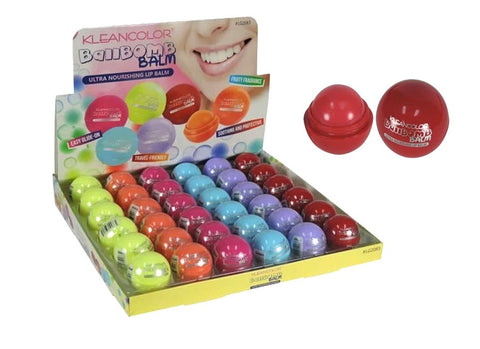 Kleancolor Ballbomb Fruity Lip Balm - 3 Dozen