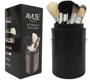 7 PCS Makeup Brushes with Caddy Case