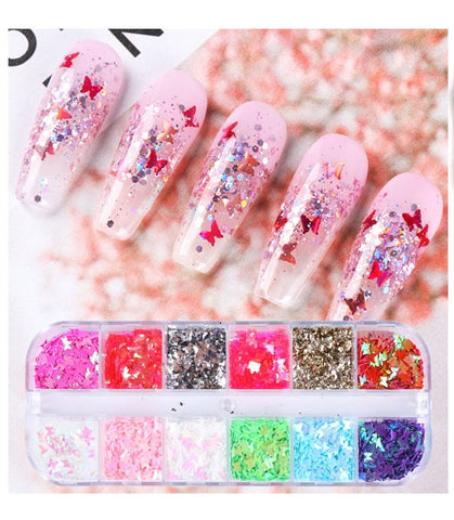 3D Nail Art Decoration Butterfly Flakes