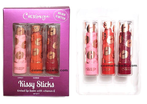 Kissy Sticks Tinted Lip Balm with Vitamin E Set of 3