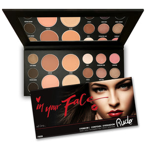 In Your Face 3 in 1 Eyeshadow Brow Contour Makeup Palette