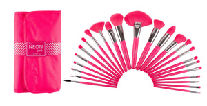 The Neon Pink 24 PC Brush Set