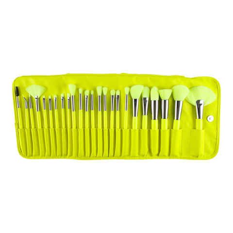 The Neon Yellow 24 PC Makeup Brush Set